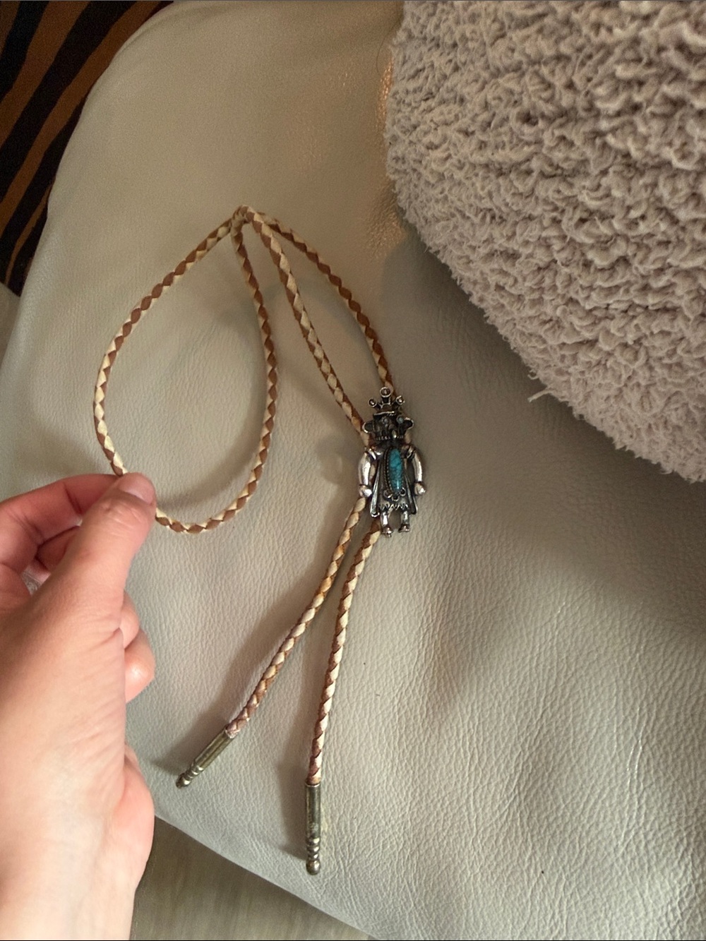 VTG leather bolo tie✨
